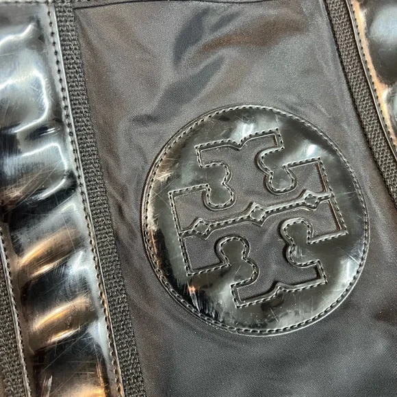 Tory Burch Black Tote Bag Purse - Picture 6 of 12